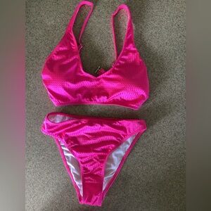 NWOT, SHEIN Hot Pink Bikini Set Size Small